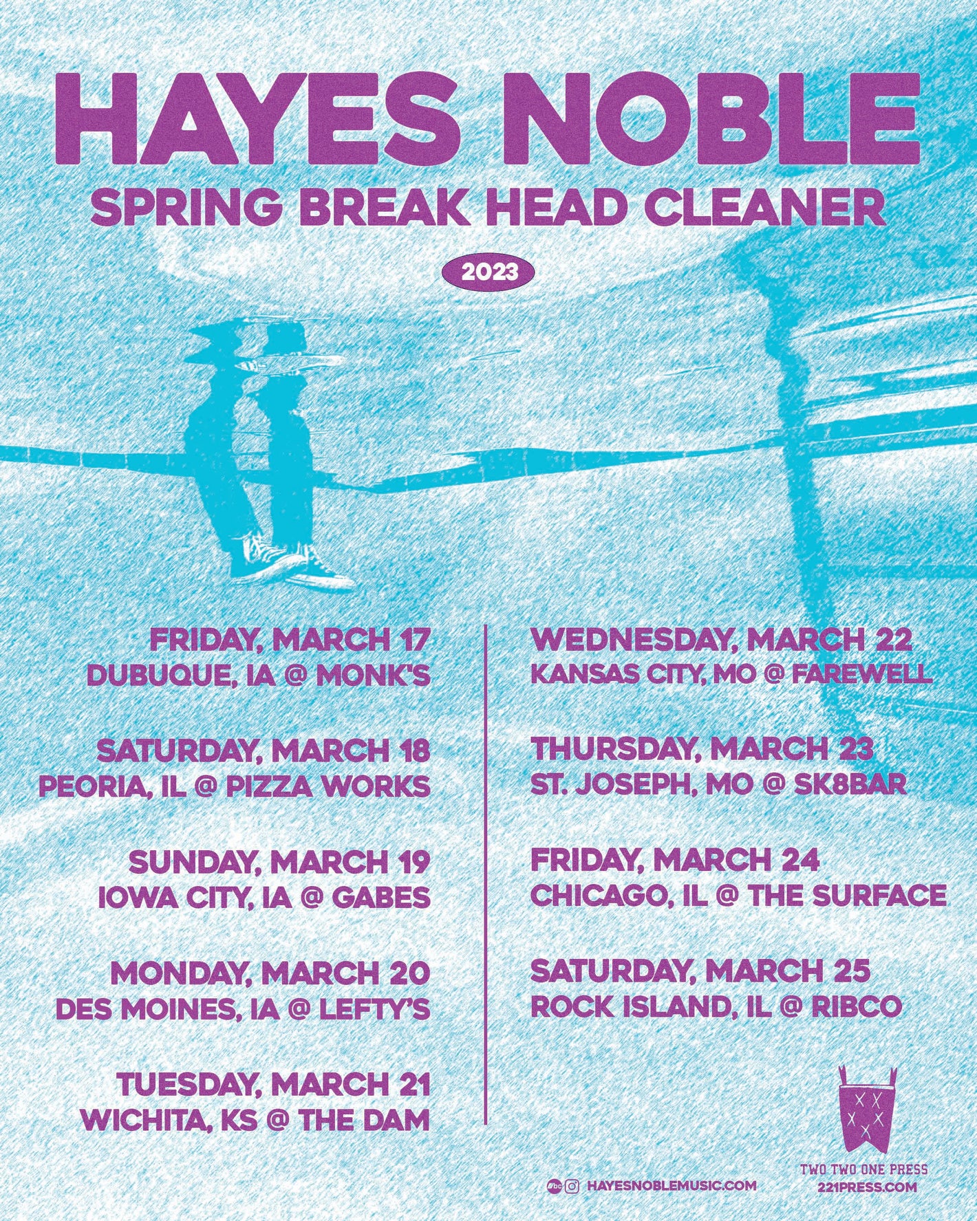 Hayes Noble 2023 Spring Tour Poster